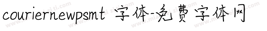 couriernewpsmt 字体字体转换